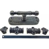 Fixport Antika Tarz Dekoratif Pirinç Üstten İspanyolet - 133x40 mm, Oksit