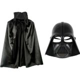 Fixport Çocuk Boy Yıldız Savaşları Star Wars Darth Vader Maskesi ve 90 cm Pelerin Seti Siyah
