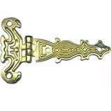 Fixport Dekoratif, Sac Tek Kuyruklu Menteşe - 40x68 mm, Küçük, Sarı, 100 Adet