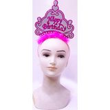 Fixport Happy Birthday Neon Pembe Renk Doğum Günü Tacı 24x15 cm