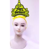 Fixport Happy Birthday Neon Sarı Renk Doğum Günü Tacı 24x15 cm