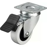 Fixport Hts 334 - 50x20 mm Çift Bilyalı Tablalı Frenli Teker 4 Adet
