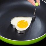 Fixport Metalik Kalp Şeklinde Metal Omlet Yumurta ve Krep Kalıpları