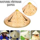 Fixport Naturel Renk Cambodia Kamboçyalı Vietnam Şapkası PVC Hasır