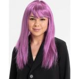 Fixport Rose Pembe Renk Düz Kesim Uzun Parti Peruğu Takma Saç