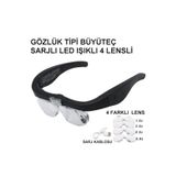 Fixport Şarjlı Gözlük Büyüteç 4 Farklı Lens -11537Dc