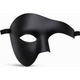 Fixport Siyah Yarım Erkek Maske – Phantom Parti & Balo Maskesi