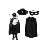 Fixport Zorro Pelerini Şapkası ve Maske Seti Çocuk Boy