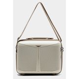 Fiyaka Bilbao Makyaj Boy Polipropilen Süper Esnek Kırılmaz Tekerlekli Valiz Bavul Seyahat Kemik Şampanya - Çok Renkli