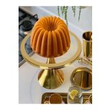 Fiyakalı Ürünler Atölyesi Ayaklı Gold Renk Yuvarlak Pasta Standı,pasta,kurabiye,sunum Standı,çeyizlik,düğün Hediye