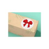 Fiyonk Baskılı Etiket Kırmızı Fiyonk Yuvarlak Mat Çıkartma Round Sticker 4 Cm (20 Adet)
