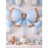 Fiyonk Figürlü Folyo Balon Retro Parti Balonu Mavi 91x60 cm