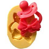 Fiyonklu Emzik Figürlü Silikon Pasta Kokulu Taş Ve Sabun Kalıbı 6,5x5x2 cm