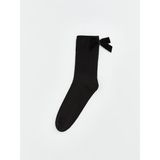Fiyonklu Kadın Soket Çorap (W5) - Standart - Black