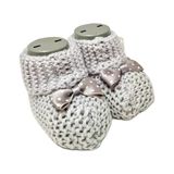 Fiyonklu Triko Bebek Patiği (Unisex)