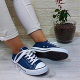 Fiyra 554 Kot Mavi Kısa Sneaker Keten Spor Ayakkabı