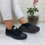 Fiyra 554 Siyah-Siyah Kisa Unisex Sneaker Keten Spor Ayakkabi