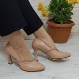 Fiyra 7023 Nut 8Cm Kadeh Topuklu Tasli Bayan Stiletto Ayakkabi