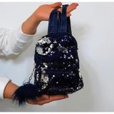 Fiyra Crn Lacivert Pullu Kız Çocuk Sırt Çantası (16Cmx20cmx10cm)