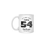 Fizello 54 Yaşında 54. Doğum Günü Komik Hediye Beyaz Kupa, 330 ml