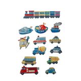 Fizello Araçlar Vehicles / 13 Adet Puzzle Montessori Yapboz / 82 Parça Okul Öncesi Zeka Geliştirici Oyuncak