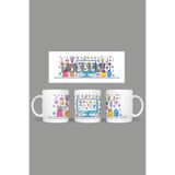 Fizello Back to School Temalı Kupa, 330 ml, Beyaz, Seramik FIZELLO-MUG-182-back-to-school