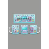 Fizello Back To School Temalı Kupa, 330 ml, Beyaz, Seramik FIZELLO-MUG-214-back-to-school