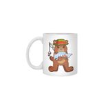 Fizello Bear As Angler With Fish Beyaz Kupa, 330 ml