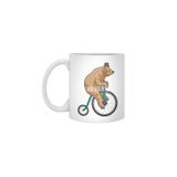 Fizello Bear At Circus With Bicycle Beyaz Kupa, 330 ml