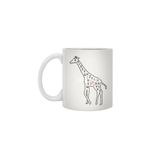 Fizello Beyaz Kupa, 330 ml, Giraff Tasarımı, Hediyelik