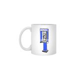 Fizello Beyaz Kupa, 330 ml, Telefon Kulübesi Baskılı, Hediyelik