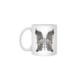 Fizello Butterfly Beyaz Kupa, 330 ml, Seramik, Hediyelik