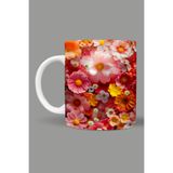 Fizello Çiçek Desenli Seramik Kupa, 330 ml, Beyaz FIZELLO-MUG-549-polka-dot FIZELLO-MUG-549-polka-dot