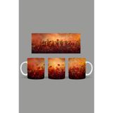 Fizello Çiçek Temalı Kupa, 330 ml, Beyaz, Seramik FIZELLO-MUG-012-wt-floral
