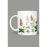 Fizello Çiçek Temalı Kupa, 330 ml, Beyaz, Seramik FIZELLO-MUG-254-wt-floral