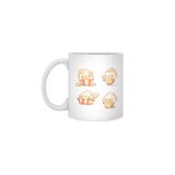 Fizello Cute Popcorn Beyaz Kupa, 330 ml, Seramik FIZELLO-MUG-10537