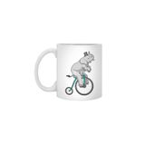 Fizello Elephant At Circus With Bicycle Beyaz Kupa, 330 ml, Seramik