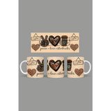 Fizello Kahve Temalı Kupa, 330 ml, Beyaz, Seramik FIZELLO-MUG-coffee-24