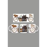 Fizello Kahve Temalı Kupa, 330 ml, Beyaz, Seramik FIZELLO-MUG-coffee-27