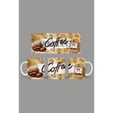 Fizello Kahve Temalı Seramik Kupa, 330 ml, Beyaz FIZELLO-MUG-coffee-8 FIZELLO-MUG-coffee-8