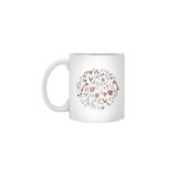 Fizello Lovely Flowers Beyaz Kupa, 330 ml, Seramik, Hediyelik