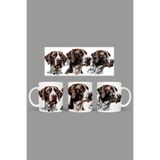 Fizello Old Danish Pointer Kupa, 330 ml, Beyaz, Seramik FIZELLO-MUG-637-old-danish-pointer