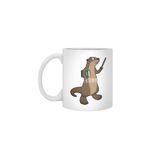 Fizello Otter As Teacher With Book & Pointer Beyaz Kupa, 330 ml