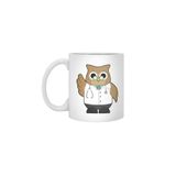 Fizello Owl As Doctor With Stethoscope Beyaz Kupa, 330 ml