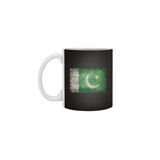 Fizello Pakistan Bayrağı Retro Desen Beyaz Kupa, 330 ml