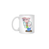 Fizello Pig As Doctor With Stethoscope Beyaz Kupa, 330 ml