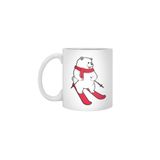 Fizello Polar Bear As Skier With Ski Beyaz Kupa, 330 ml