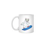 Fizello Polar Bear Snowboarder Beyaz Kupa, 330 ml, Seramik FIZELLO-MUG-8118