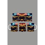 Fizello Polis Temalı Kupa, Beyaz, 330 ml, Seramik Kahve Fincanı FIZELLO-MUG-police-6