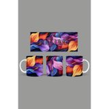 Fizello Renkli Çiçekler Temalı Kupa, 330 ml, Beyaz, Seramik FIZELLO-MUG-092-colorful-floral